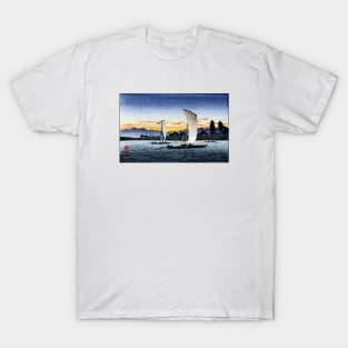 1900 Japanese Fishing Boats at Dusk T-Shirt